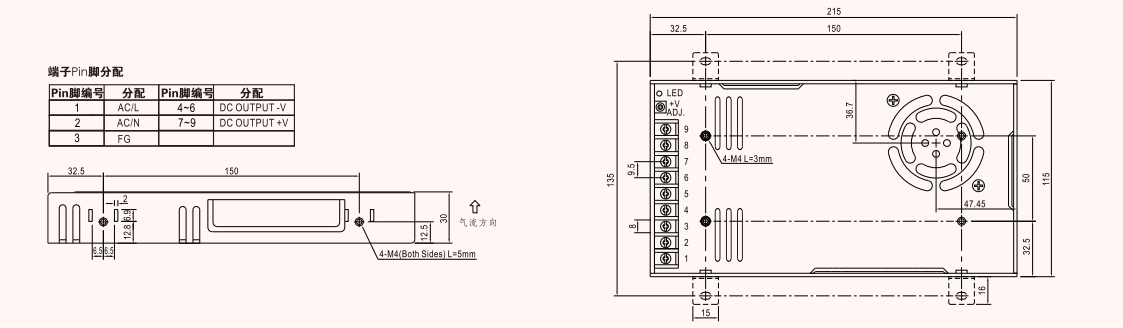 RSP-350 AC To DC Power Supply With PFC  title=