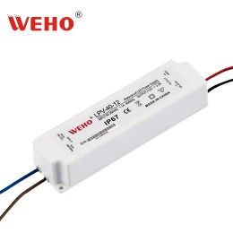Waterproof IP67 plastic LED driver AC 110v/220v to constant DC output 40W power supply