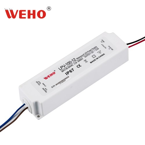 IP67 Waterproof LED Driver AC 95-264V DC 12V 24V 36V 48V 60W Single Output Constant Current Switching Power Supply