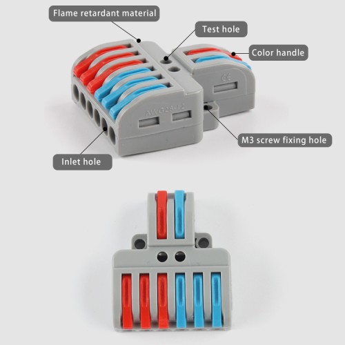 2 In 4/6 Out 3 in 6/9 out  Push-in Conductor Terminal Block