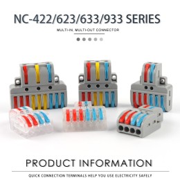 2 In 4/6 Out 3 in 6/9 out  Push-in Conductor Terminal Block