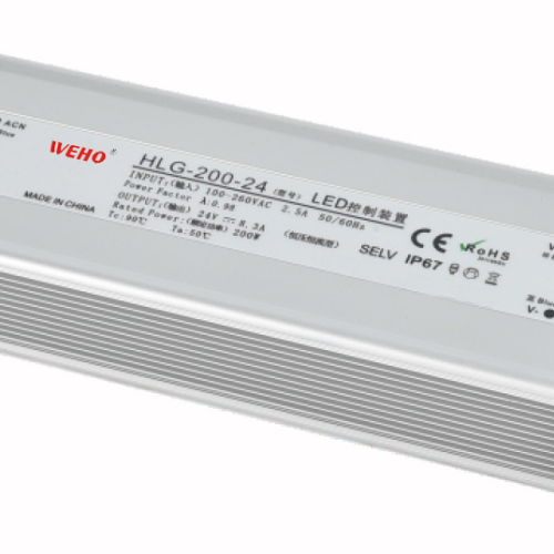 HLG-200 200W 12V 24V 36V 48V Waterproof Ip67 Led Power Supply With PFC