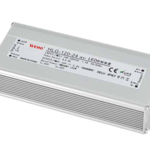 HLG-120 120W 12V 24V 36V 48V Waterproof Ip67 Led Power Supply With PFC