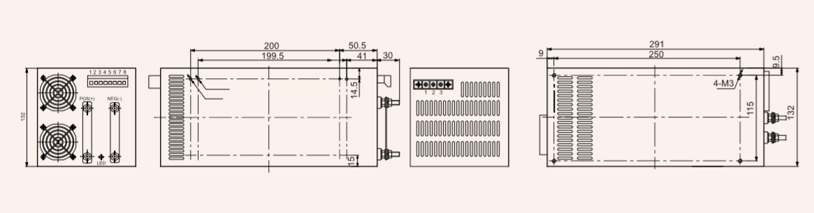 1500w SCN-1500 24V 48V volt dc power supply Design