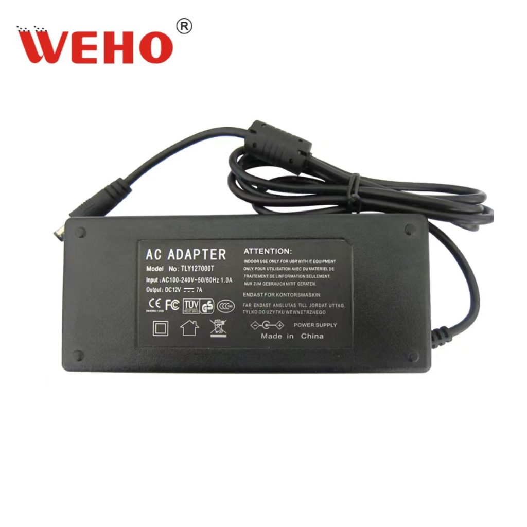 High Quality 12V 7A Car Cigarette Lighter Power Adapter 12V On Board 84W Power Supply