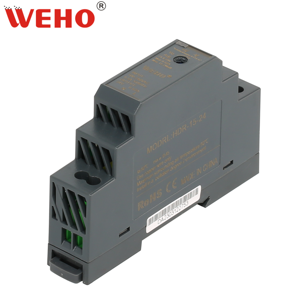 WEHO HDR-15W Industrial AC DC 5V 12V 24V 48V Slim DIN Rail Power Supply