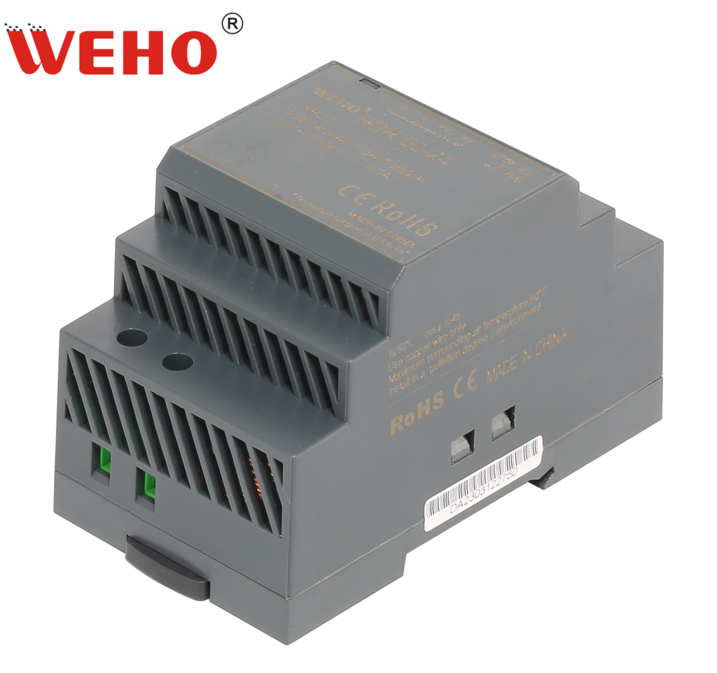 AC to DC DIN Rail Power Supply 60W 5V 12V 24V 48V Ultra Slim Step Shape DIN Rail HDR-60