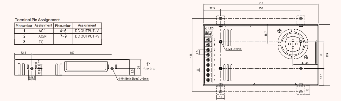 RSP-320 AC To DC Power Supply With PFC  title=