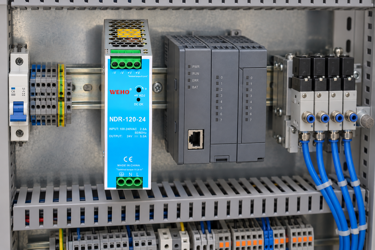 24V Power Supply for Automation: Separate PLC, Sensor and Solenoid Demand 2 24V Power Supply for Automation: Separate PLC, Sensor and Solenoid Demand title=