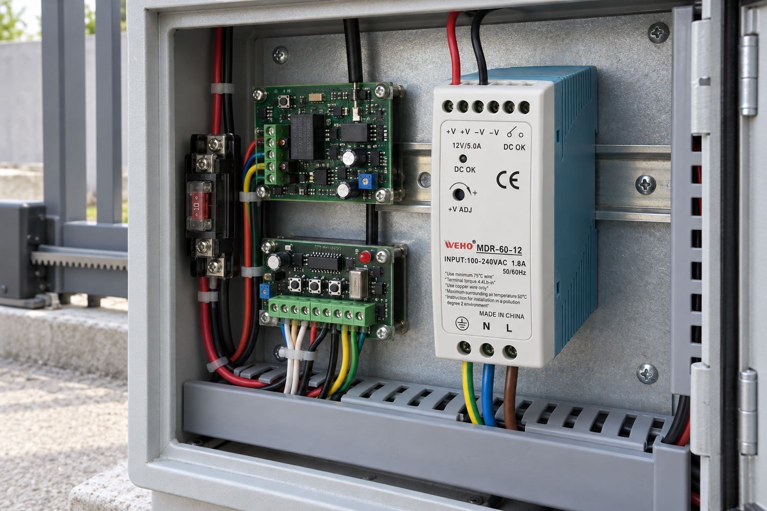 MDR-60W Gate Controller Power: Keep the 12 V Logic Branch Separate 4 MDR-60W Gate Controller Power: Keep the 12 V Logic Branch Separate title=