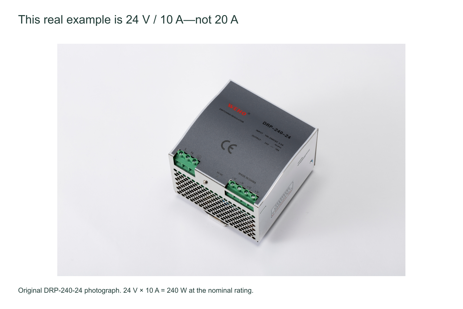 20 A Is Not a Wattage: Compare 5 V, 12 V, 24 V and 48 V Supplies 2 20 A Is Not a Wattage: Compare 5 V, 12 V, 24 V and 48 V Supplies title=