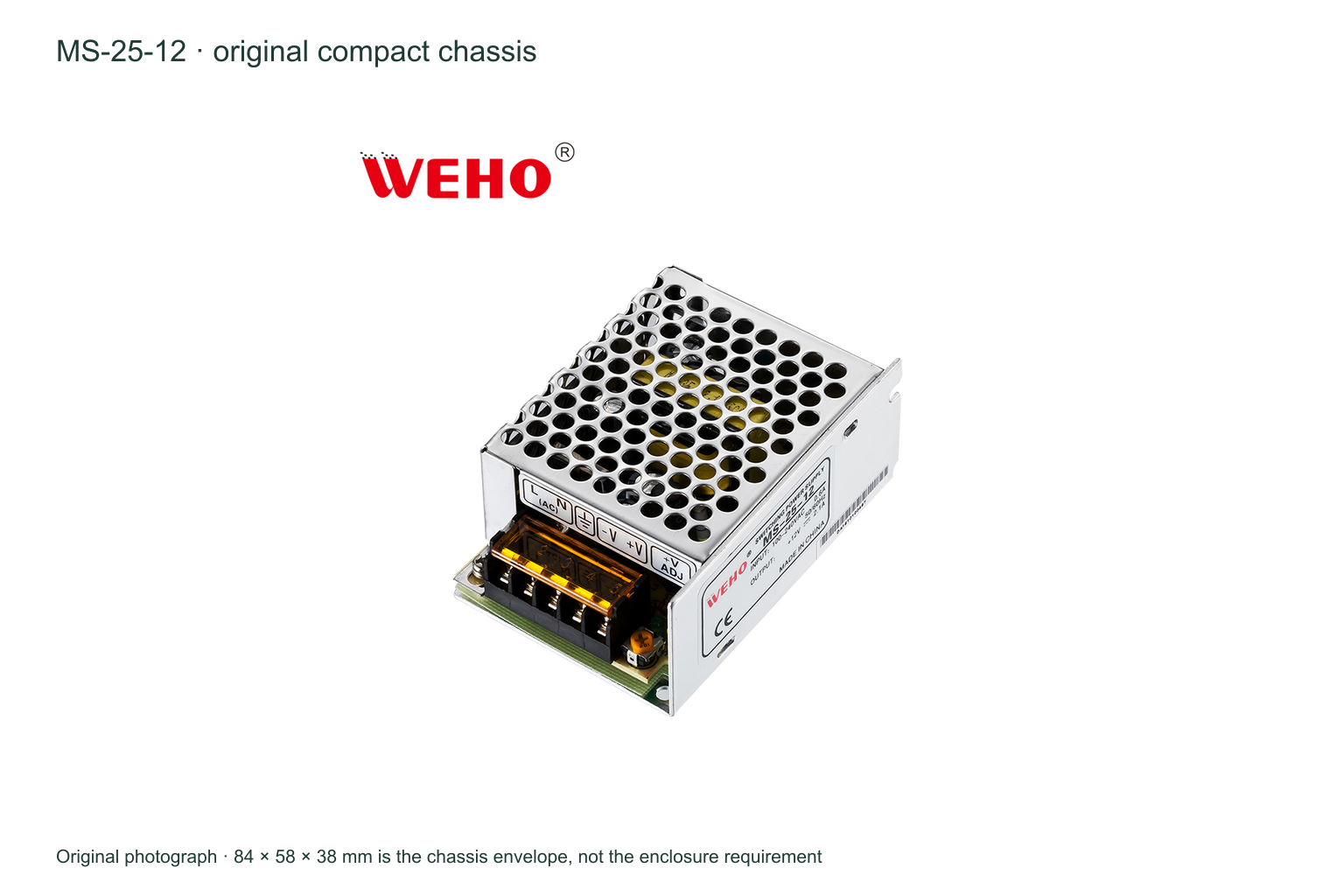 MS-25W Miniature Supply for Junction Boxes: Specify the Complete Assembly 2 MS-25W Miniature Supply for Junction Boxes: Specify the Complete Assembly title=