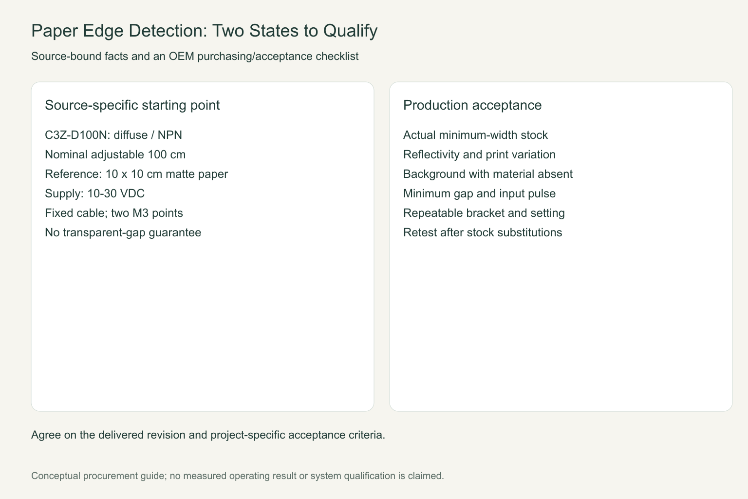 C3Z-D100N for Paper and Label Edges: Define the OEM Sample Acceptance Test 4 C3Z-D100N for Paper and Label Edges: Define the OEM Sample Acceptance Test title=