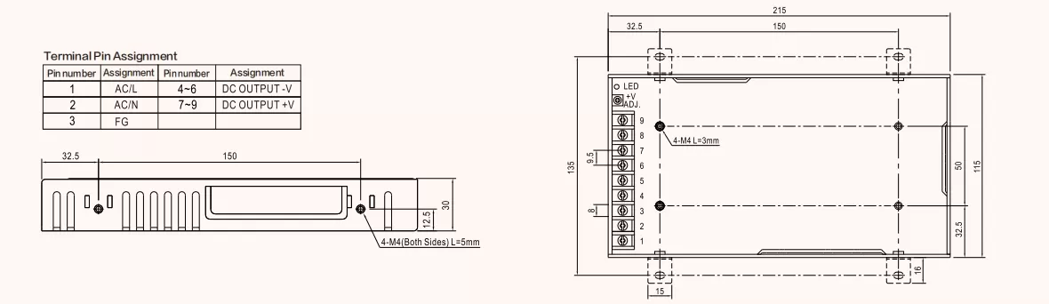 RSP-250 AC To DC Power Supply With PFC  title=