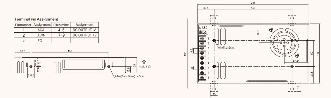 RSP-320 AC To DC Power Supply With PFC  title=